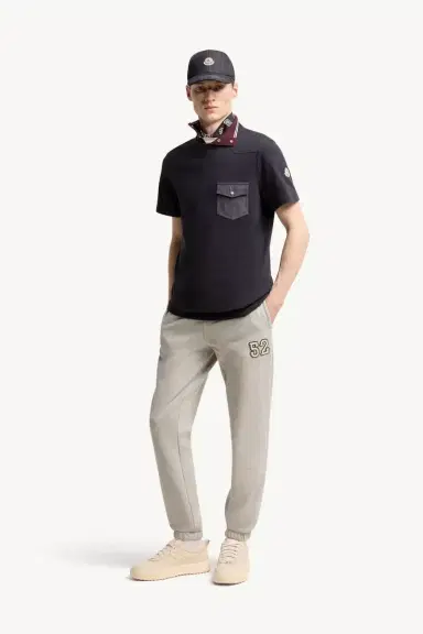 Moncler Cotton Jersey T-shirt With Denim Pocket | Thumbnail 3 Moncler Cotton Jersey T-shirt With Denim Pocket | Thumbnail 3