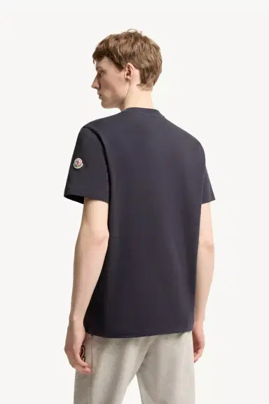 Moncler Cotton Jersey T-shirt With Denim Pocket | Thumbnail 6 Moncler Cotton Jersey T-shirt With Denim Pocket | Thumbnail 6