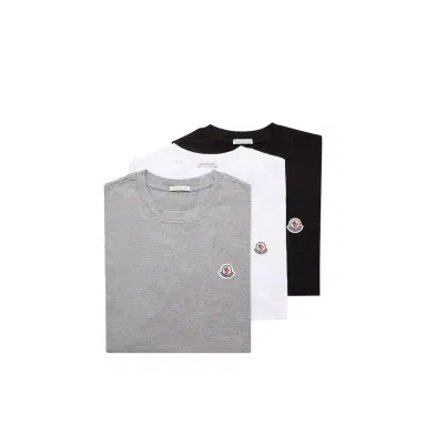 Moncler Logo Patch Cotton T-shirt (pack Of Three) | Thumbnail 1 Moncler Logo Patch Cotton T-shirt (pack Of Three) | Thumbnail 1