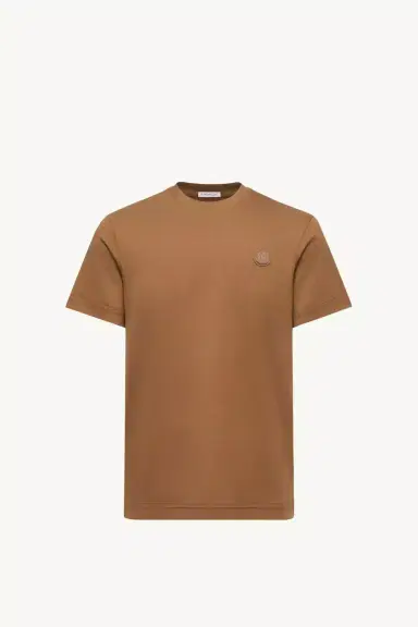 Moncler Double Leather Logo Cotton T-shirt | Thumbnail 2 Moncler Double Leather Logo Cotton T-shirt | Thumbnail 2