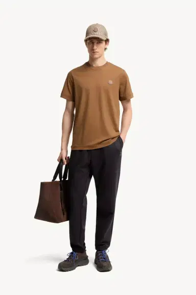 Moncler Double Leather Logo Cotton T-shirt | Thumbnail 3 Moncler Double Leather Logo Cotton T-shirt | Thumbnail 3