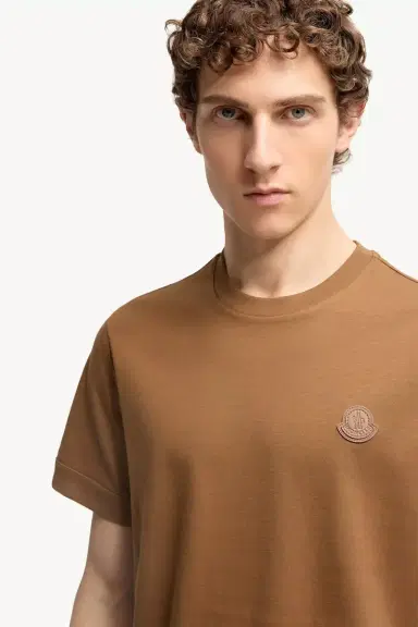Moncler Double Leather Logo Cotton T-shirt | Thumbnail 7 Moncler Double Leather Logo Cotton T-shirt | Thumbnail 7