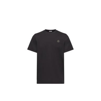 Moncler Double Leather Logo Cotton T-shirt | Thumbnail 1 Moncler Double Leather Logo Cotton T-shirt | Thumbnail 1