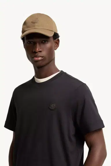 Moncler Double Leather Logo Cotton T-shirt | Thumbnail 3 Moncler Double Leather Logo Cotton T-shirt | Thumbnail 3