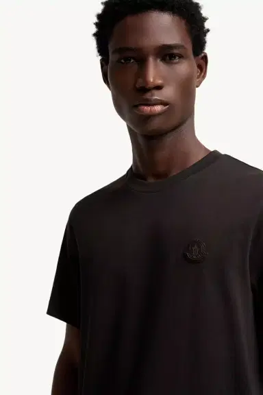 Moncler Double Leather Logo Cotton T-shirt | Thumbnail 6 Moncler Double Leather Logo Cotton T-shirt | Thumbnail 6