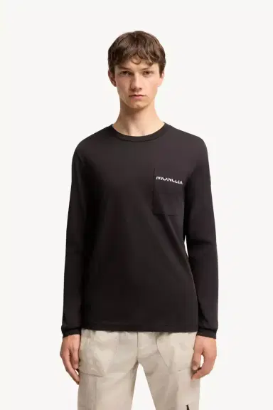 Moncler Logo Cotton Long Sleeve T-shirt | Thumbnail 5 Moncler Logo Cotton Long Sleeve T-shirt | Thumbnail 5