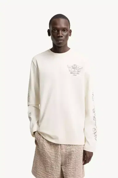 Moncler Logo Motif Cotton Long Sleeve T-shirt | Thumbnail 5 Moncler Logo Motif Cotton Long Sleeve T-shirt | Thumbnail 5