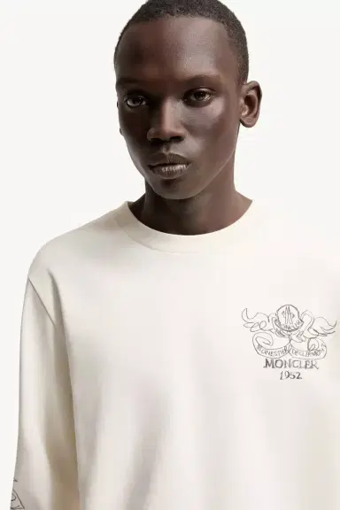 Moncler Logo Motif Cotton Long Sleeve T-shirt | Thumbnail 8 Moncler Logo Motif Cotton Long Sleeve T-shirt | Thumbnail 8