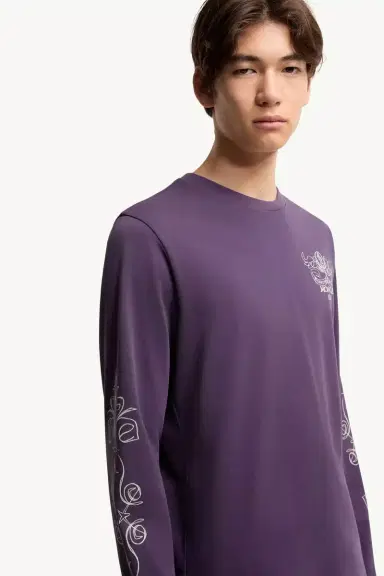 Moncler Logo Motif Cotton Long Sleeve T-shirt | Thumbnail 7 Moncler Logo Motif Cotton Long Sleeve T-shirt | Thumbnail 7