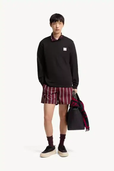 Moncler Tricolor Logo Long Sleeve Cotton T-shirt | Thumbnail 2 Moncler Tricolor Logo Long Sleeve Cotton T-shirt | Thumbnail 2
