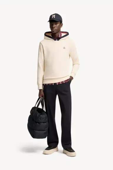 Moncler Brushed Cotton Logo Hoodie | Thumbnail 3 Moncler Brushed Cotton Logo Hoodie | Thumbnail 3