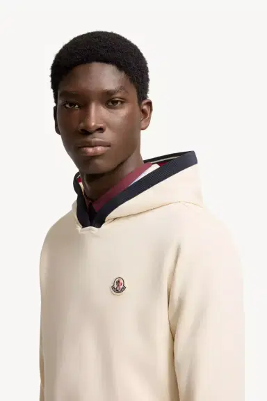 Moncler Brushed Cotton Logo Hoodie | Thumbnail 4 Moncler Brushed Cotton Logo Hoodie | Thumbnail 4