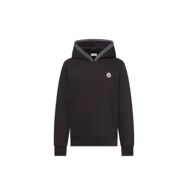 Moncler Brushed Cotton Logo Hoodie | Thumbnail 1 Moncler Brushed Cotton Logo Hoodie | Thumbnail 1