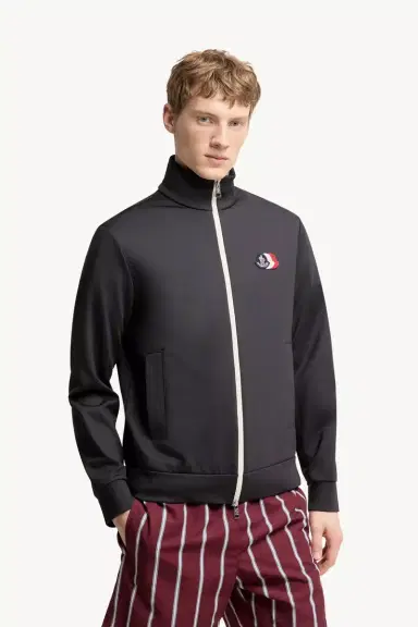 Moncler Tricolor Logo Zip-up Sweatshirt | Thumbnail 5 Moncler Tricolor Logo Zip-up Sweatshirt | Thumbnail 5