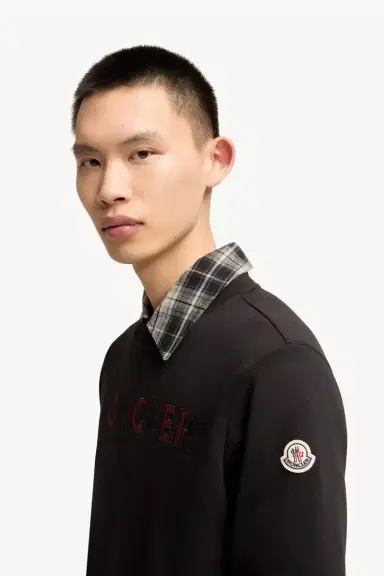 Moncler Logo Cotton Blend Sweatshirt | Thumbnail 4 Moncler Logo Cotton Blend Sweatshirt | Thumbnail 4