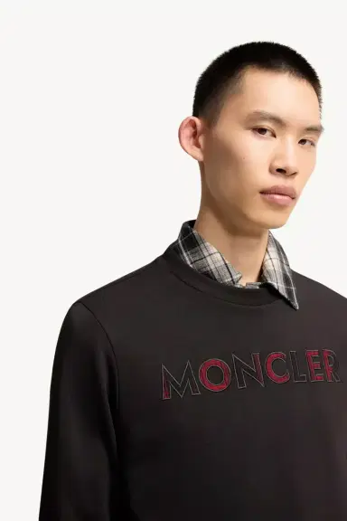 Moncler Logo Cotton Blend Sweatshirt | Thumbnail 7 Moncler Logo Cotton Blend Sweatshirt | Thumbnail 7