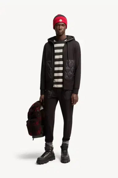 Moncler Diamond Quilted Cotton Blend Zip-up Hoodie | Thumbnail 3 Moncler Diamond Quilted Cotton Blend Zip-up Hoodie | Thumbnail 3