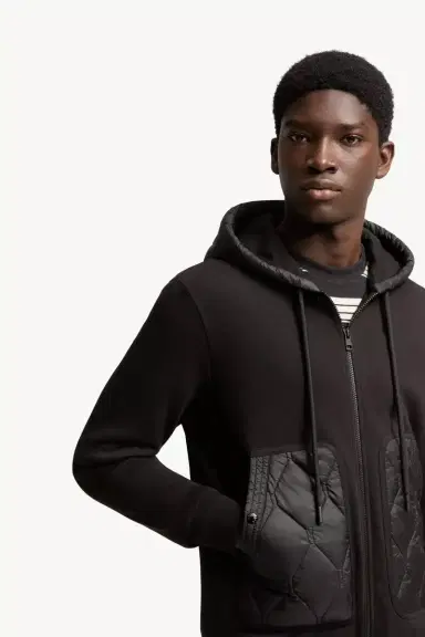 Moncler Diamond Quilted Cotton Blend Zip-up Hoodie | Thumbnail 7 Moncler Diamond Quilted Cotton Blend Zip-up Hoodie | Thumbnail 7