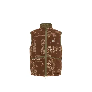 Moncler Reversible Paisley Print Padded Teddy Vest | Thumbnail 1 Moncler Reversible Paisley Print Padded Teddy Vest | Thumbnail 1