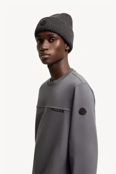 Moncler Logo Cotton Sweatshirt | Thumbnail 4 Moncler Logo Cotton Sweatshirt | Thumbnail 4
