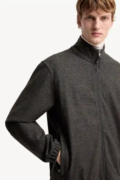Moncler Leather Logo Zip-up Cardigan | Thumbnail 7 Moncler Leather Logo Zip-up Cardigan | Thumbnail 7
