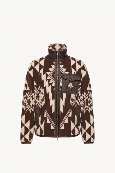 Moncler Geometric Teddy Zip-up Hoodie | Thumbnail 2 Moncler Geometric Teddy Zip-up Hoodie | Thumbnail 2