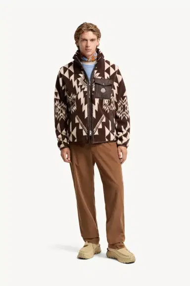 Moncler Geometric Teddy Zip-up Hoodie | Thumbnail 3 Moncler Geometric Teddy Zip-up Hoodie | Thumbnail 3