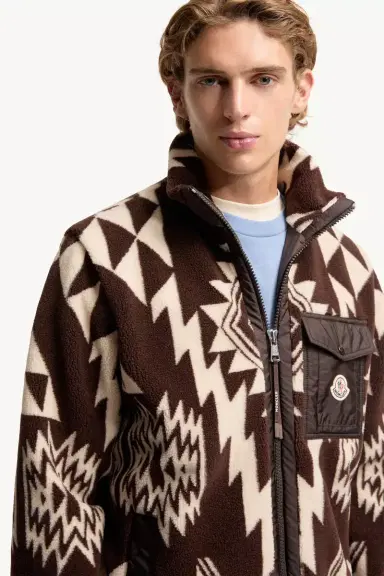 Moncler Geometric Teddy Zip-up Hoodie | Thumbnail 7 Moncler Geometric Teddy Zip-up Hoodie | Thumbnail 7