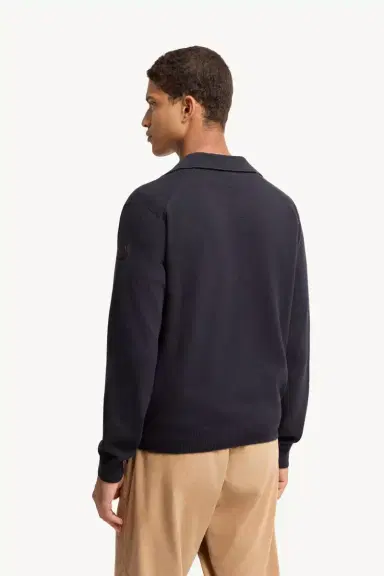 Moncler Wool & Cashmere Long Sleeve Polo Shirt | Thumbnail 6 Moncler Wool & Cashmere Long Sleeve Polo Shirt | Thumbnail 6