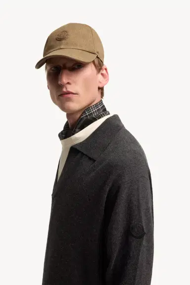 Moncler Wool & Cashmere Long Sleeve Polo Shirt | Thumbnail 4 Moncler Wool & Cashmere Long Sleeve Polo Shirt | Thumbnail 4