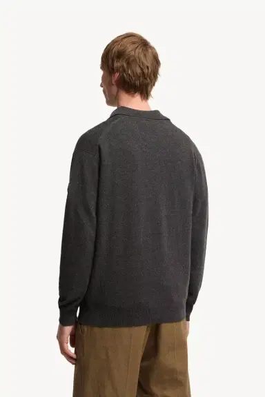 Moncler Wool & Cashmere Long Sleeve Polo Shirt | Thumbnail 6 Moncler Wool & Cashmere Long Sleeve Polo Shirt | Thumbnail 6