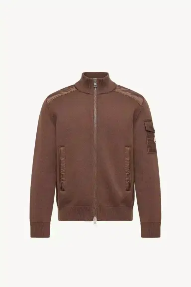 Moncler Padded Wool Zip-up Cardigan | Thumbnail 2 Moncler Padded Wool Zip-up Cardigan | Thumbnail 2