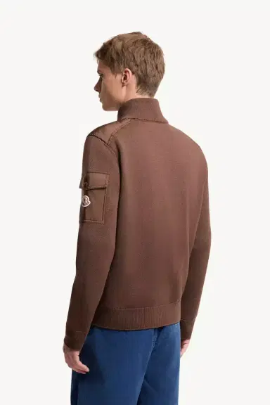 Moncler Padded Wool Zip-up Cardigan | Thumbnail 6 Moncler Padded Wool Zip-up Cardigan | Thumbnail 6