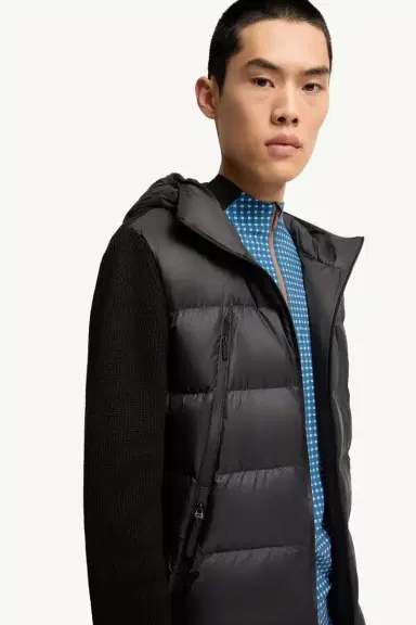 Moncler Wool Padded Zip-up Cardigan | Thumbnail 7 Moncler Wool Padded Zip-up Cardigan | Thumbnail 7