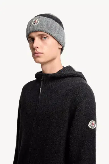 Moncler Bouclé Wool Blend Zip-up Hoodie | Thumbnail 4 Moncler Bouclé Wool Blend Zip-up Hoodie | Thumbnail 4