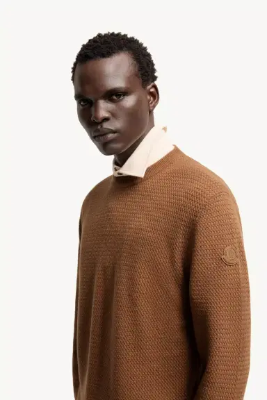 Moncler Textured Cashmere & Wool Sweater | Thumbnail 4 Moncler Textured Cashmere & Wool Sweater | Thumbnail 4