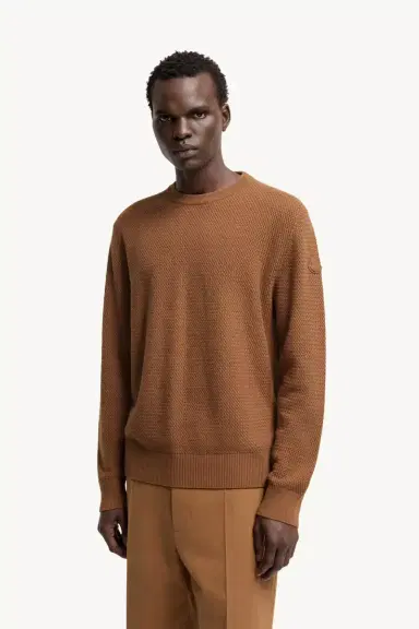 Moncler Textured Cashmere & Wool Sweater | Thumbnail 5 Moncler Textured Cashmere & Wool Sweater | Thumbnail 5