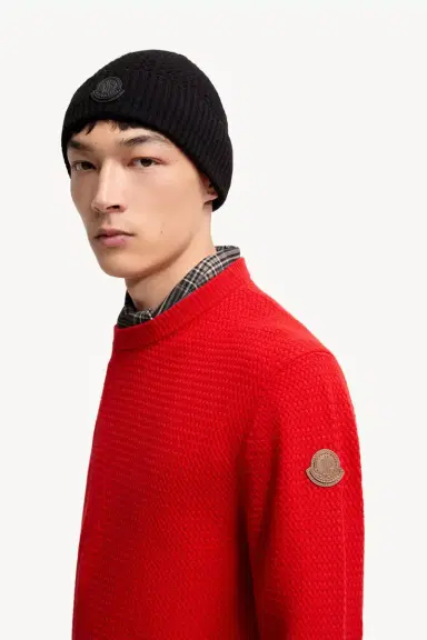 Moncler Textured Cashmere & Wool Sweater | Thumbnail 4 Moncler Textured Cashmere & Wool Sweater | Thumbnail 4