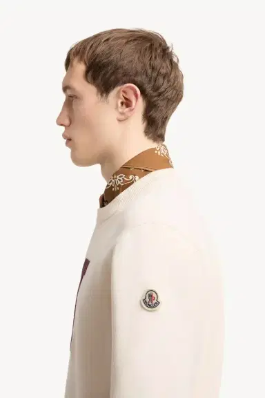 Moncler Monogram Cotton Blend Sweater | Thumbnail 4 Moncler Monogram Cotton Blend Sweater | Thumbnail 4