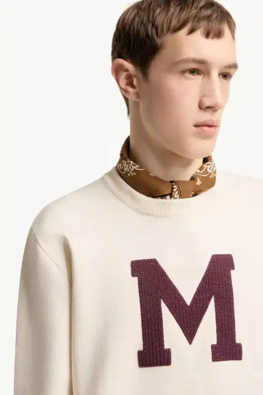 Moncler Monogram Cotton Blend Sweater | Thumbnail 7 Moncler Monogram Cotton Blend Sweater | Thumbnail 7