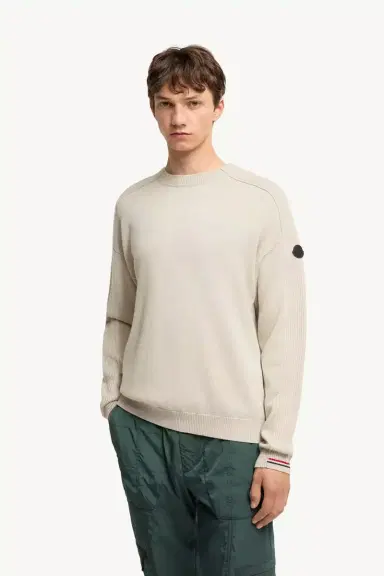 Moncler Logo Wool Sweater | Thumbnail 5 Moncler Logo Wool Sweater | Thumbnail 5