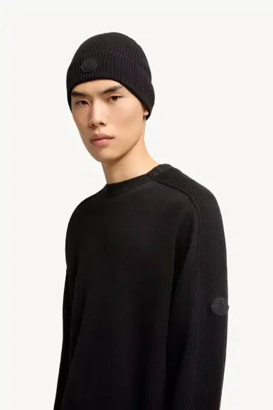 Moncler Logo Wool Sweater | Thumbnail 4 Moncler Logo Wool Sweater | Thumbnail 4