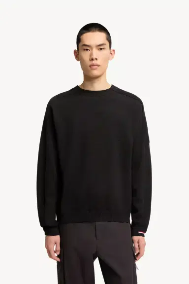 Moncler Logo Wool Sweater | Thumbnail 5 Moncler Logo Wool Sweater | Thumbnail 5