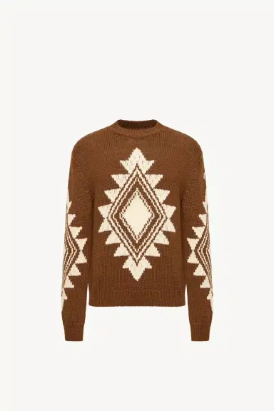 Moncler Geometric Jacquard Wool Blend Sweater | Thumbnail 2 Moncler Geometric Jacquard Wool Blend Sweater | Thumbnail 2
