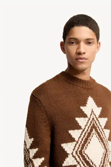Moncler Geometric Jacquard Wool Blend Sweater | Thumbnail 7 Moncler Geometric Jacquard Wool Blend Sweater | Thumbnail 7