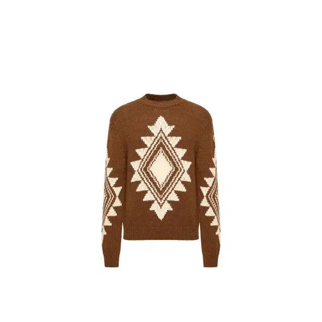 Geometric Jacquard Wool Blend Sweater Geometric Jacquard Wool Blend Sweater