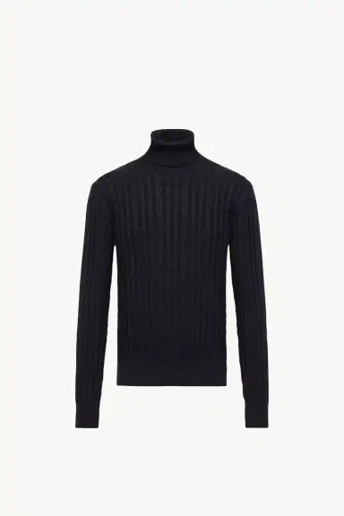 Moncler Leather Logo Wool Sweater | Thumbnail 2 Moncler Leather Logo Wool Sweater | Thumbnail 2
