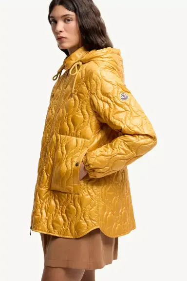 Moncler Balette Geometric Quilted Mid-length Down Jacket | Thumbnail 7 Moncler Balette Geometric Quilted Mid-length Down Jacket | Thumbnail 7