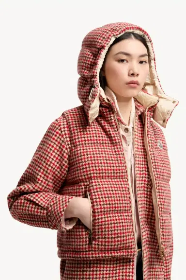 Moncler Niverolle Houndstooth Wool Blend Down Vest | Thumbnail 7 Moncler Niverolle Houndstooth Wool Blend Down Vest | Thumbnail 7