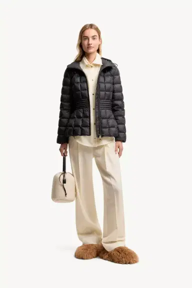 Moncler Engoulevent Square Quilted Hooded Short Down Jacket | Thumbnail 3 Moncler Engoulevent Square Quilted Hooded Short Down Jacket | Thumbnail 3